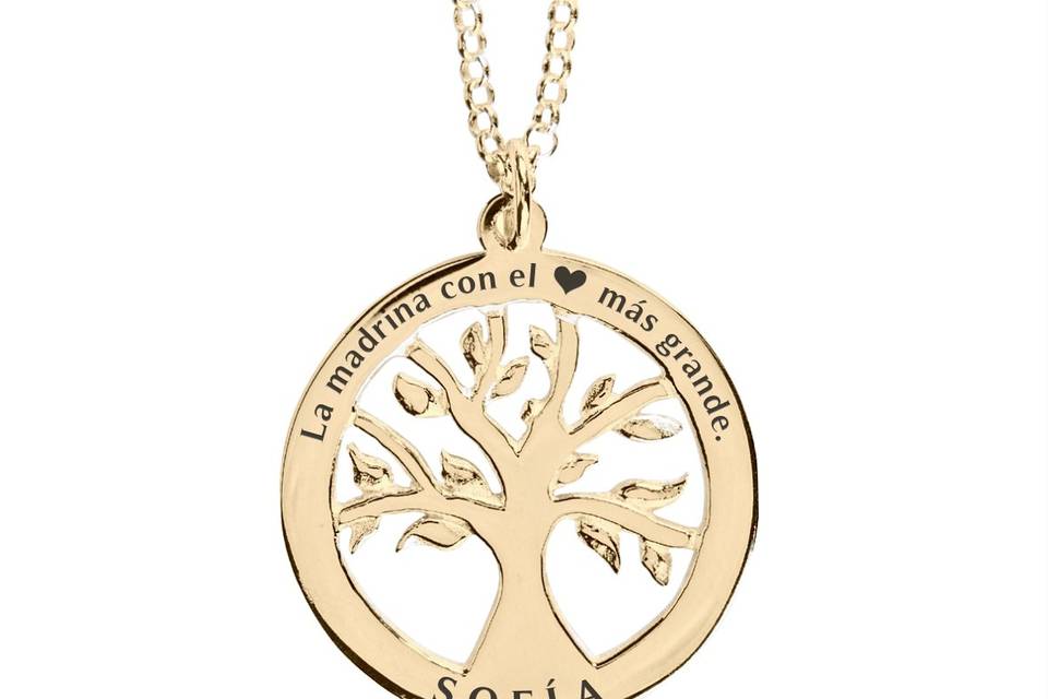 Arbol de la vida. Baño oro 18k