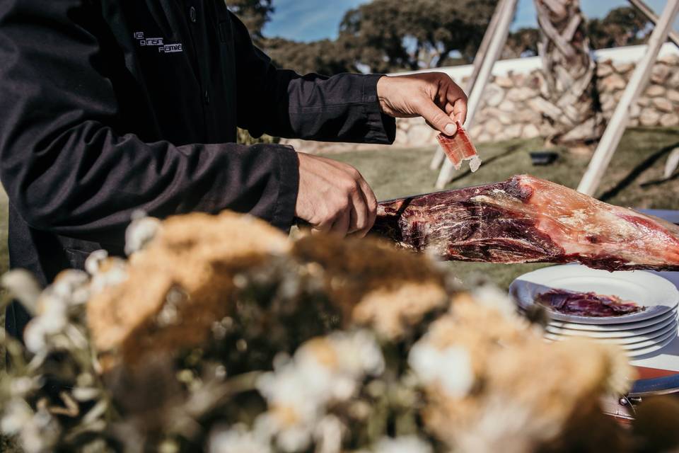 Servicio de cortador de jamón