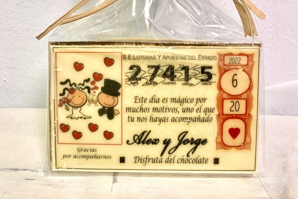 Lotería en chocolate