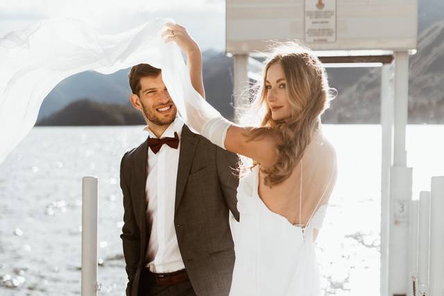 Recien casados Lake Como