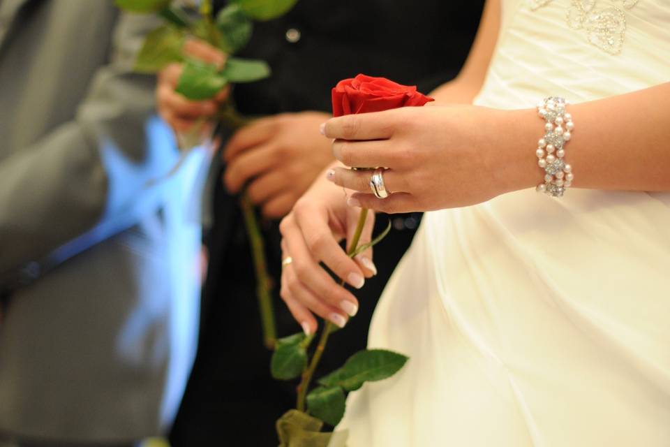 Ceremonia con rosas