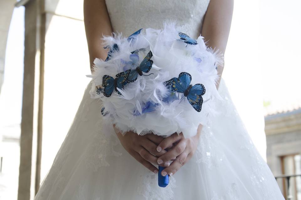 Mariposas azules en tu boda