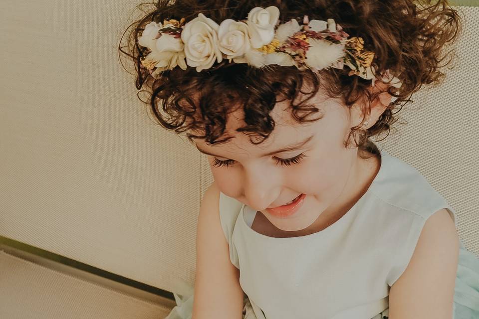 Diademas de flores niña