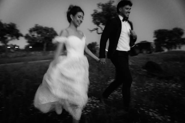Momento divertido novios