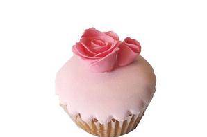 Cupcake con rosa
