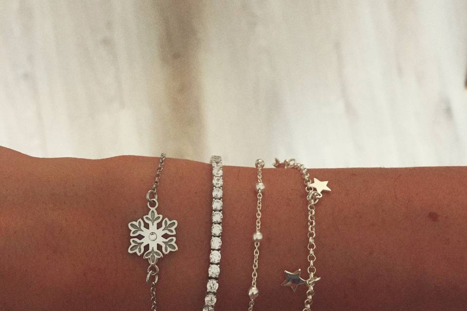 Pulseras de plata de ley