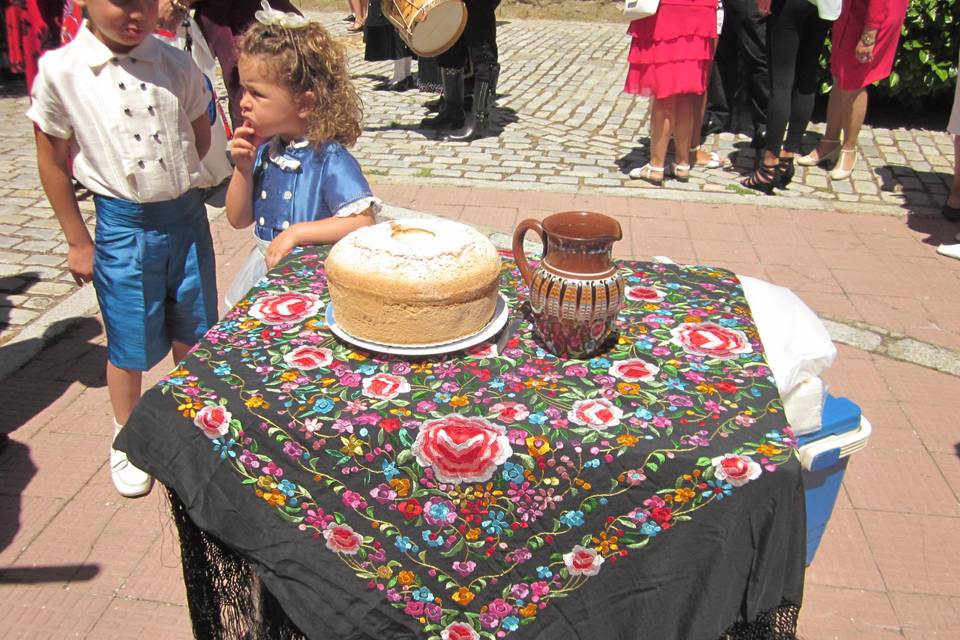 Rosca y vino