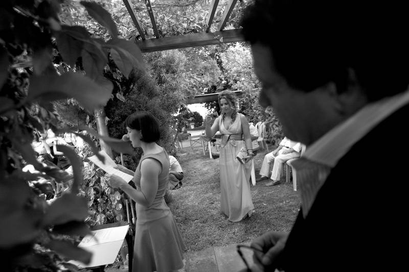 Ceremonia en el jardín de casa