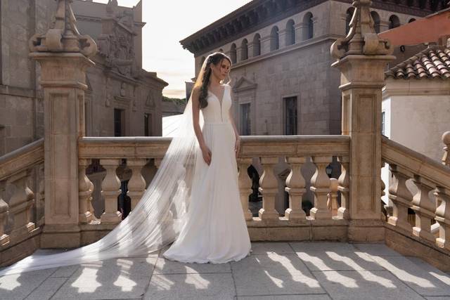 Vestido de novia minimalista