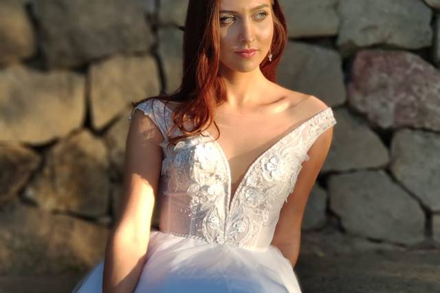 Vestido de novia bordado