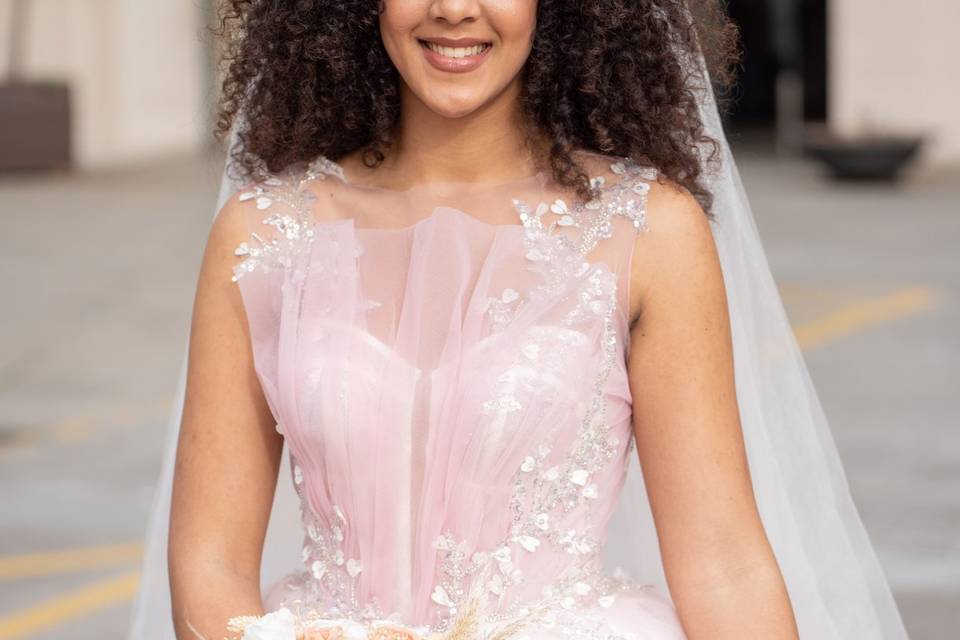 Detalle vestido rosa