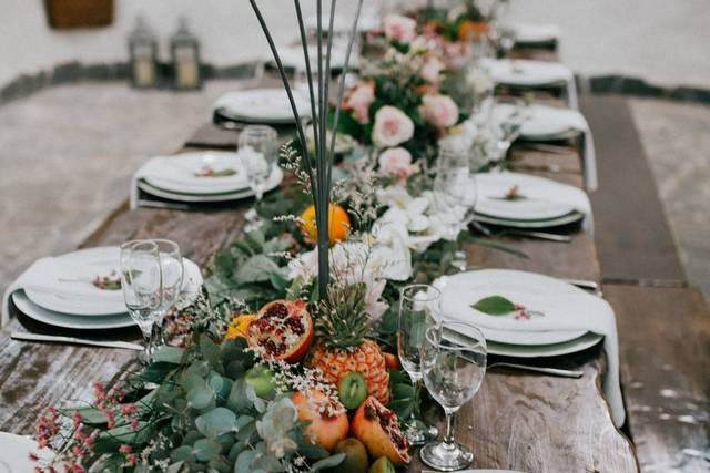 Decoración del banquete