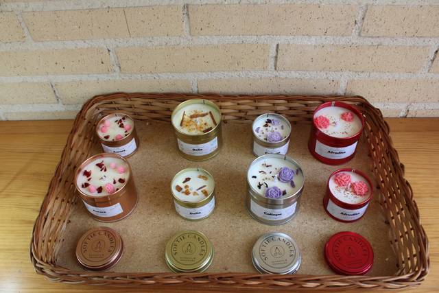 Velas en lata aromáticas