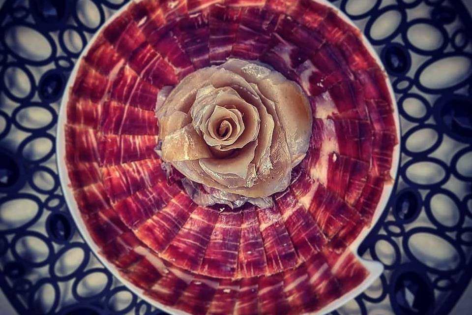 Flor con jamón