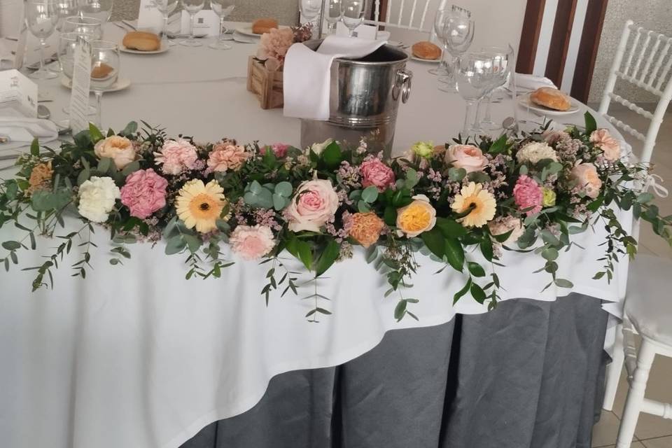 Decoración mesa nupcial