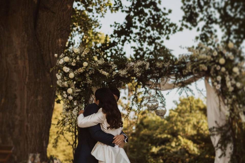 Novios en ceremonia civil