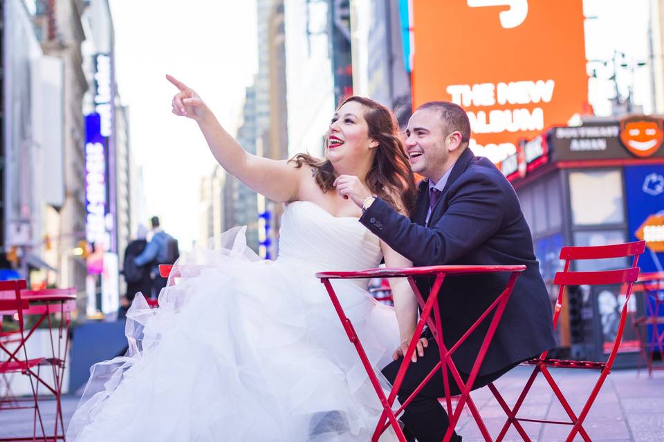 Postboda en Times Square