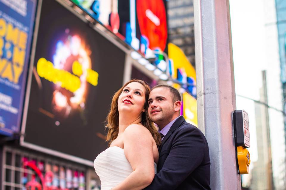 Postboda en Times Square