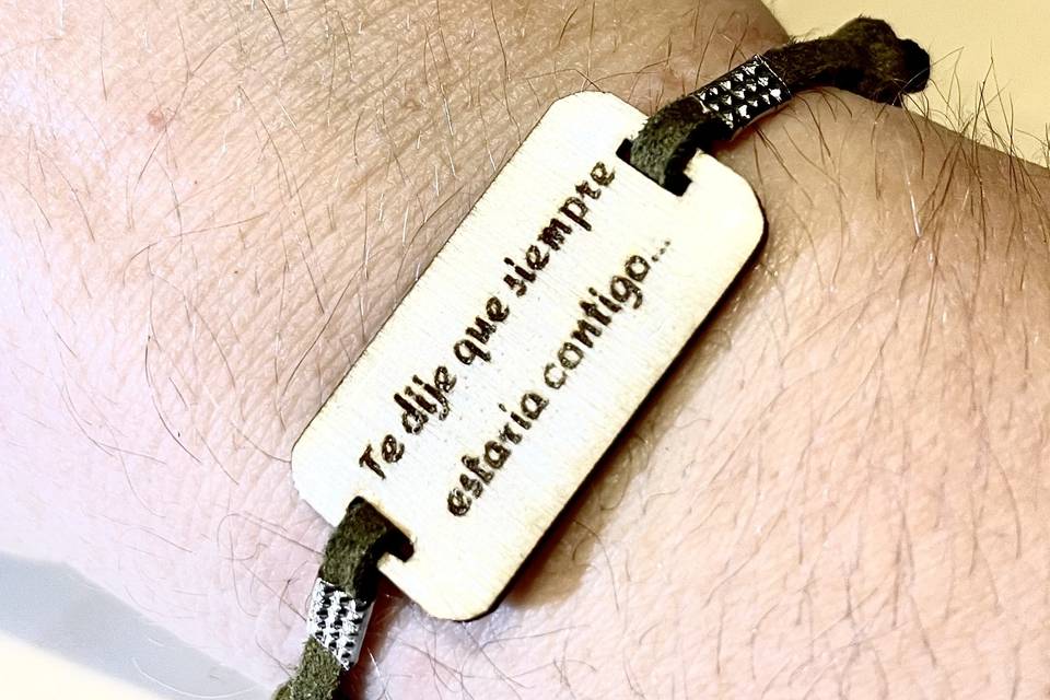 Pulsera con frase