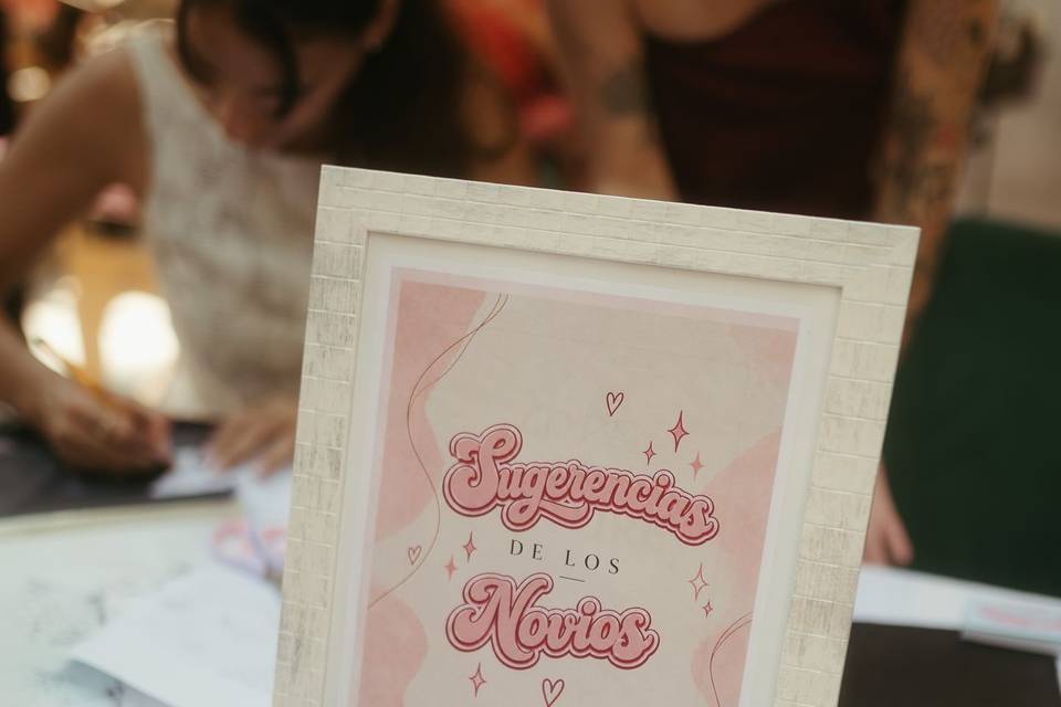 Sugerencias de los novios