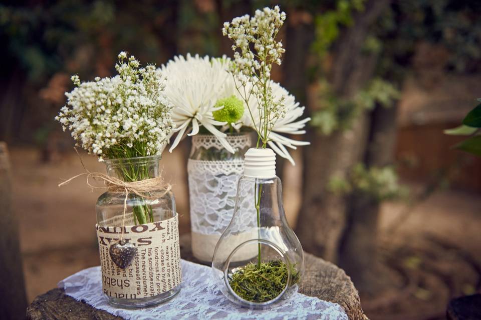 Detalles rincones ceremonia