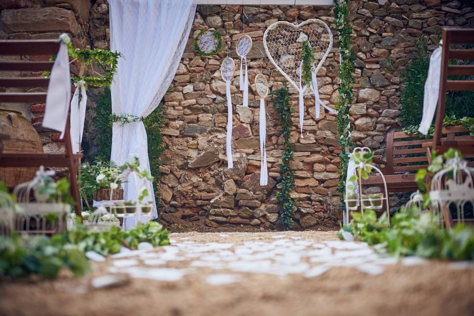 Detalles rincones ceremonia