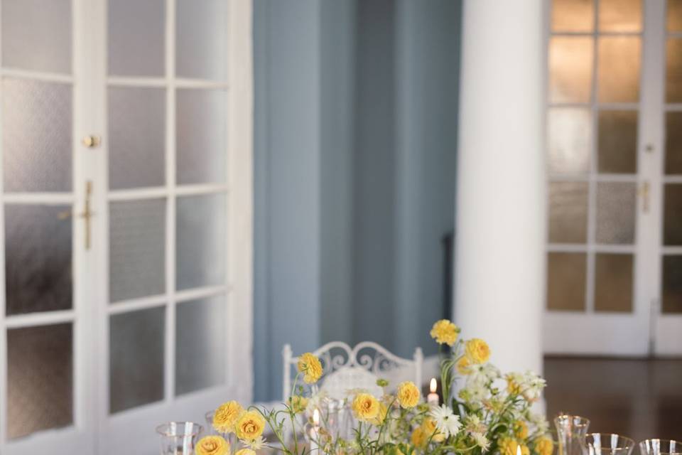 Decoración en tonos amarillos