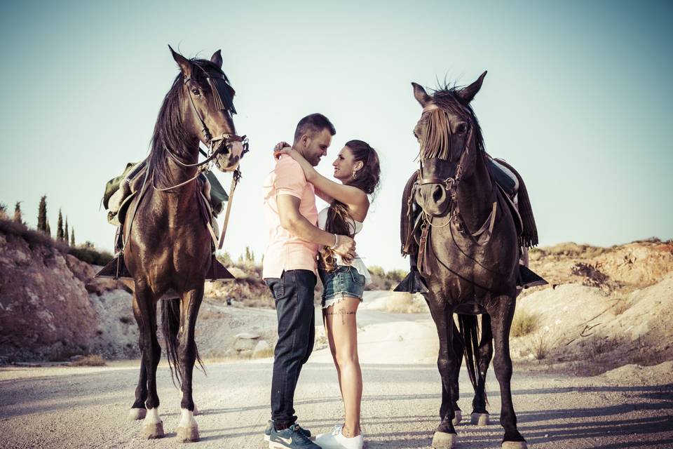 Preboda con caballos