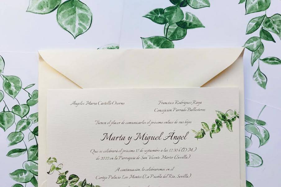 Invitación Miguel Ángel-Marta