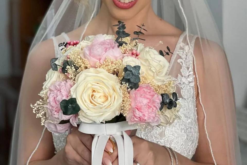 ramo de novia preservado roman