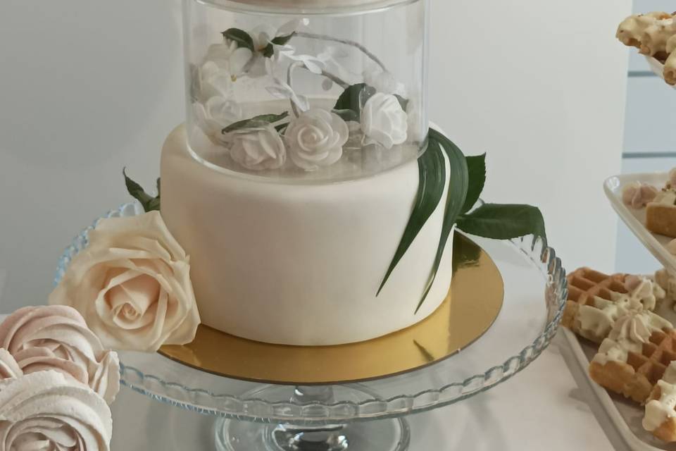 Tarta fondant/piso falso/flor