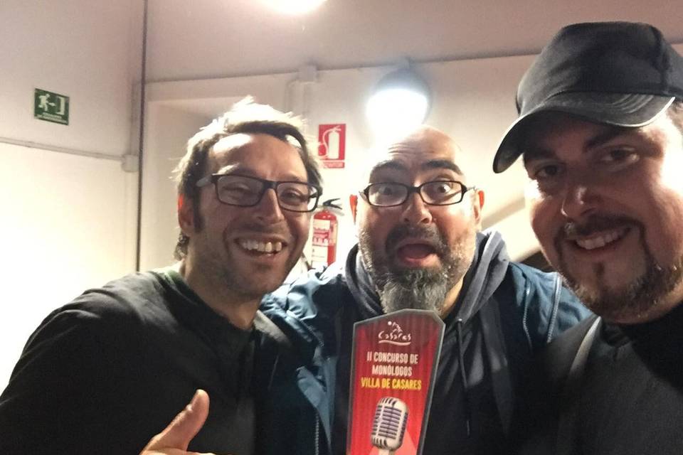 Recogiendo premio de humor