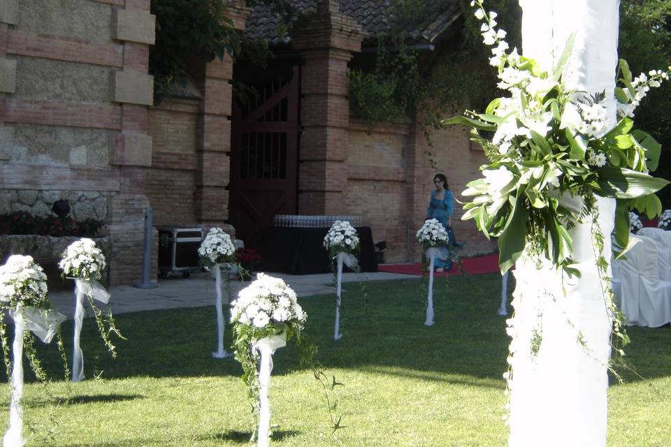 Flores boda civil
