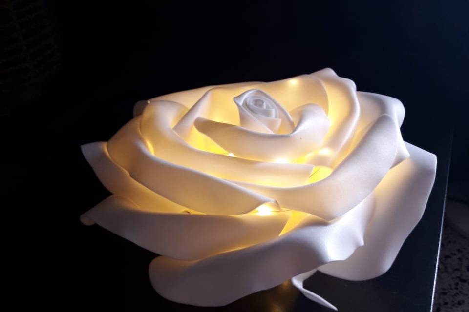 Rosa con luz led