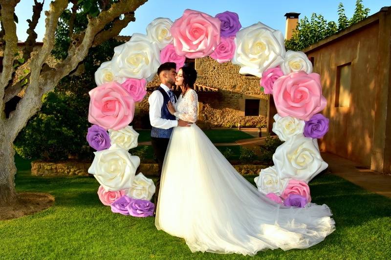 Arco de flores grandes