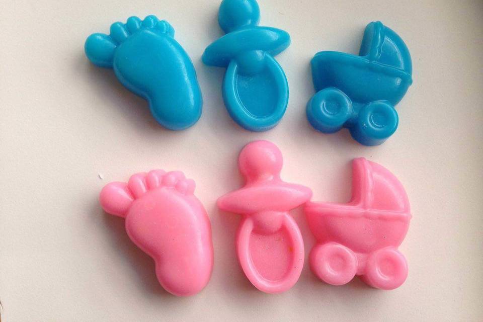 Jabones variados de baby shower