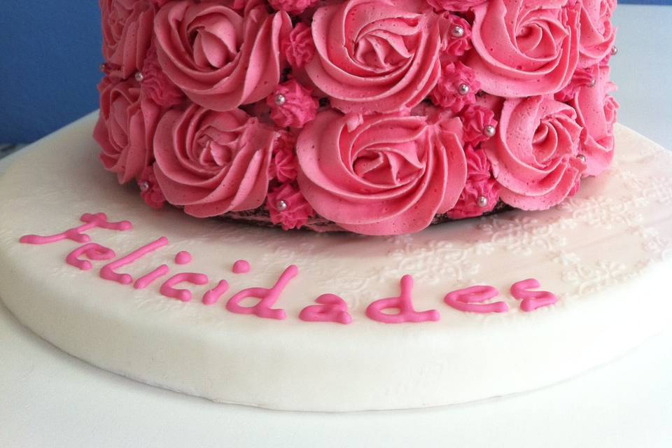 Tarta Rosas Buttercream