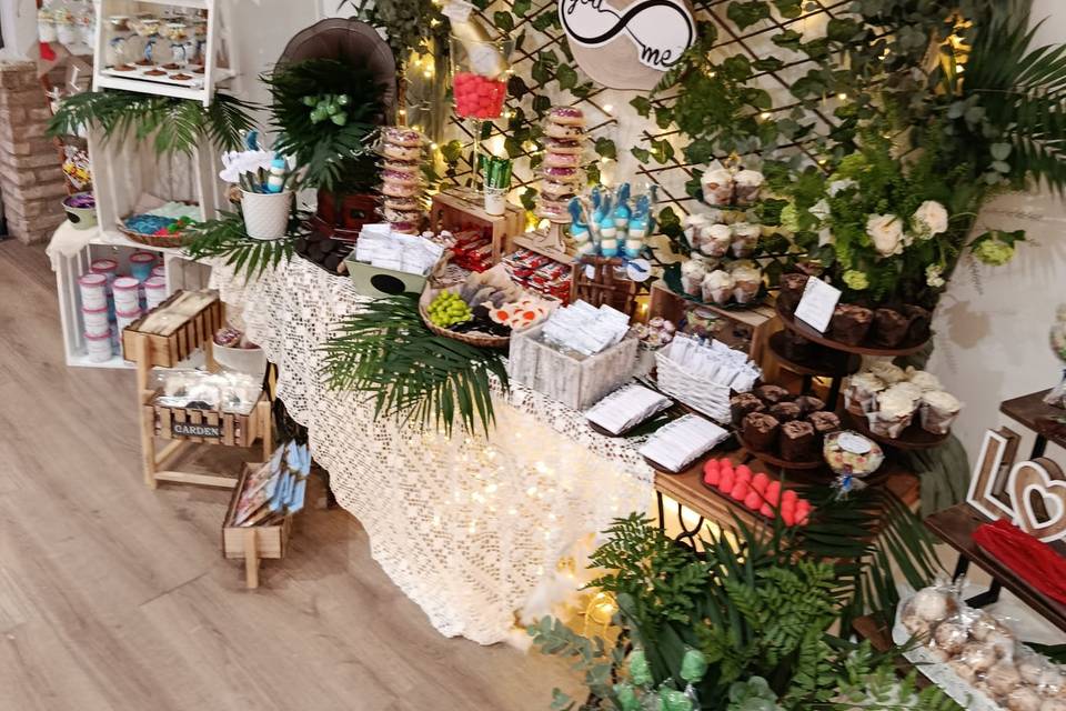 Mesa de boda Rustica