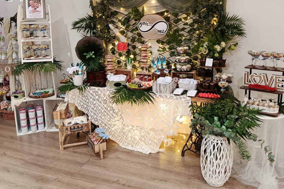 Mesa de boda Rustica