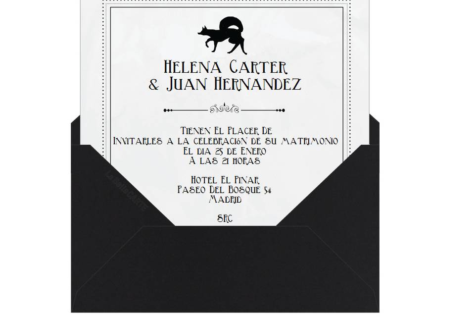 Invitación de boda clásica