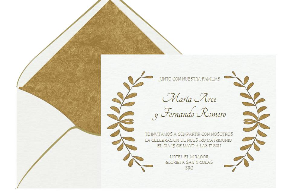 Invitación de boda Roma