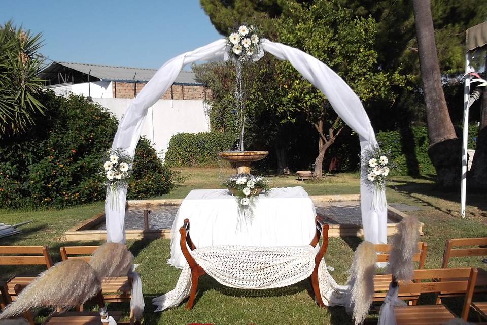 Arco nupcial, boda exterior