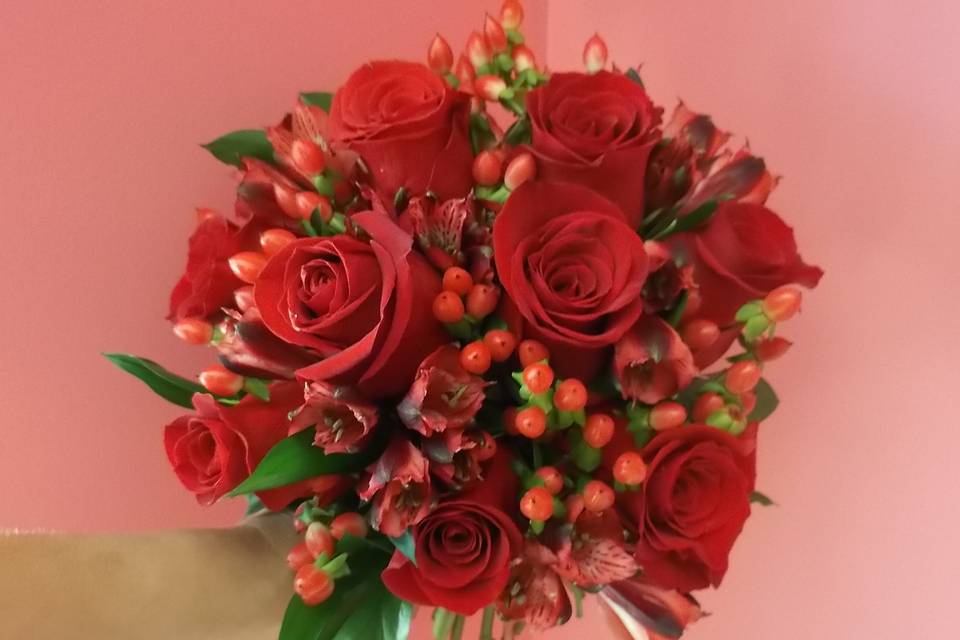 Bouquet mixto rojo