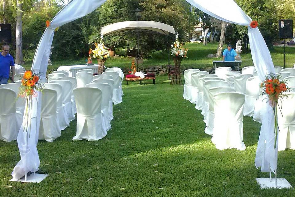 Arco nupcial, boda exterior