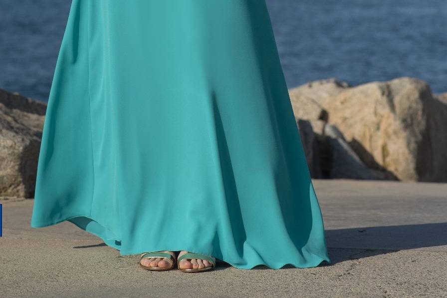 Vestido con mangas murciélago