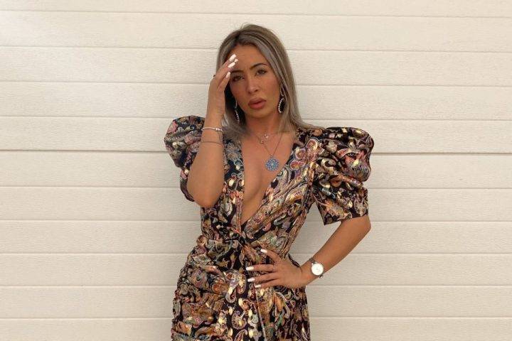 Vestido estampado con mangas g