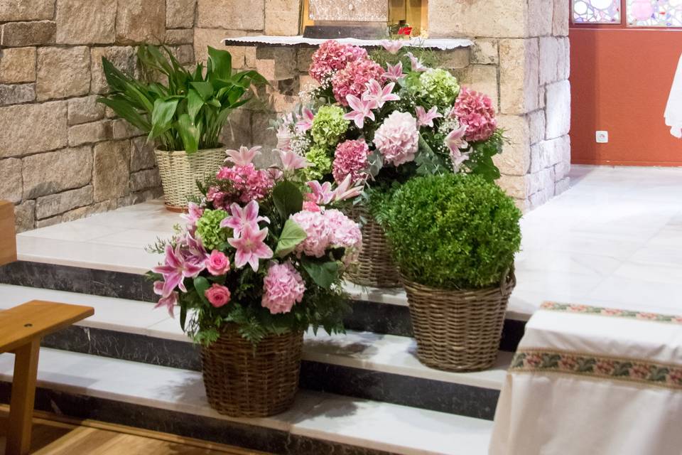 Arco de hortensias