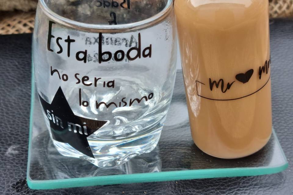 Vaso personalizado/crema orujo