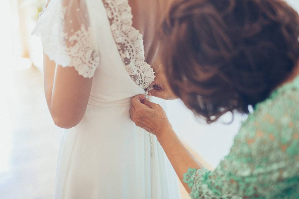 Preparación de la novia.