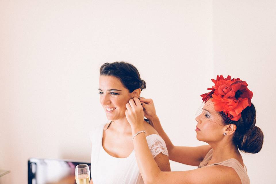 Preparación de la novia.